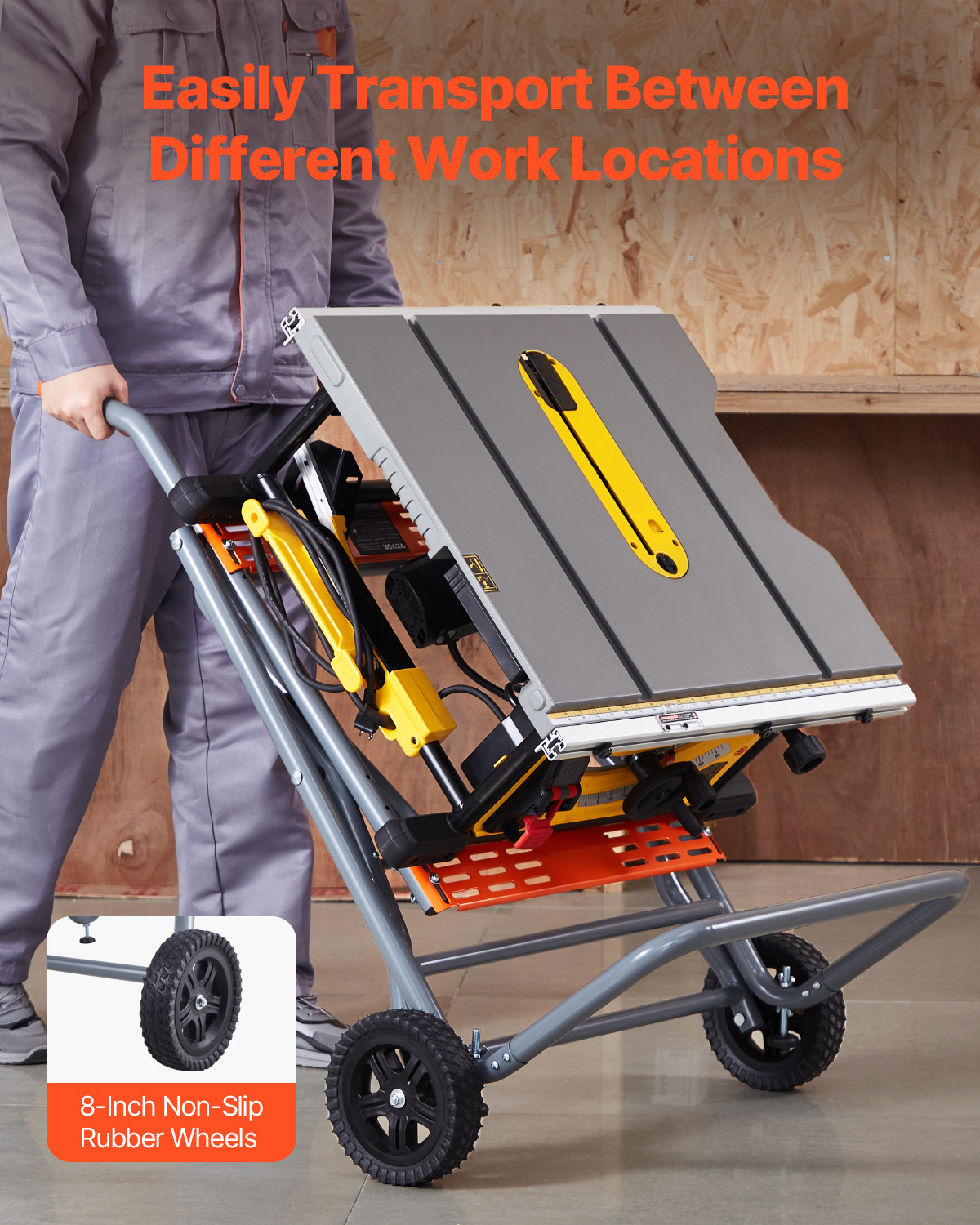 Portable Table Saw Stand with Wheels 350 lbs Load Capacity Rolling Foldable