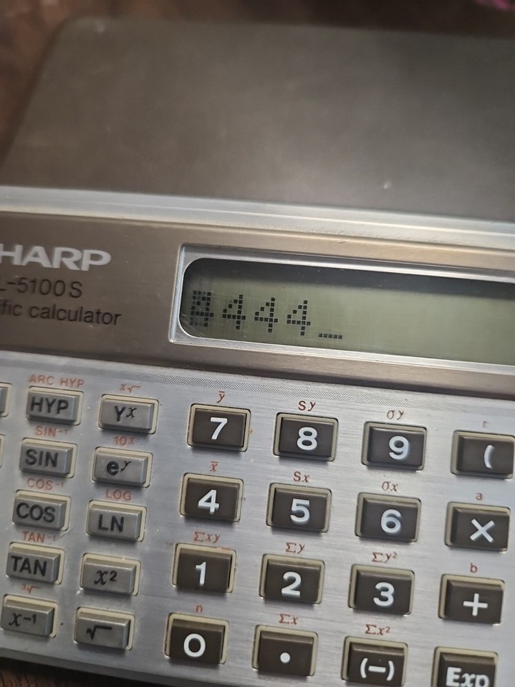 Vintage SHARP EL-5100S Scientific Calculator Tested Small Display Problem