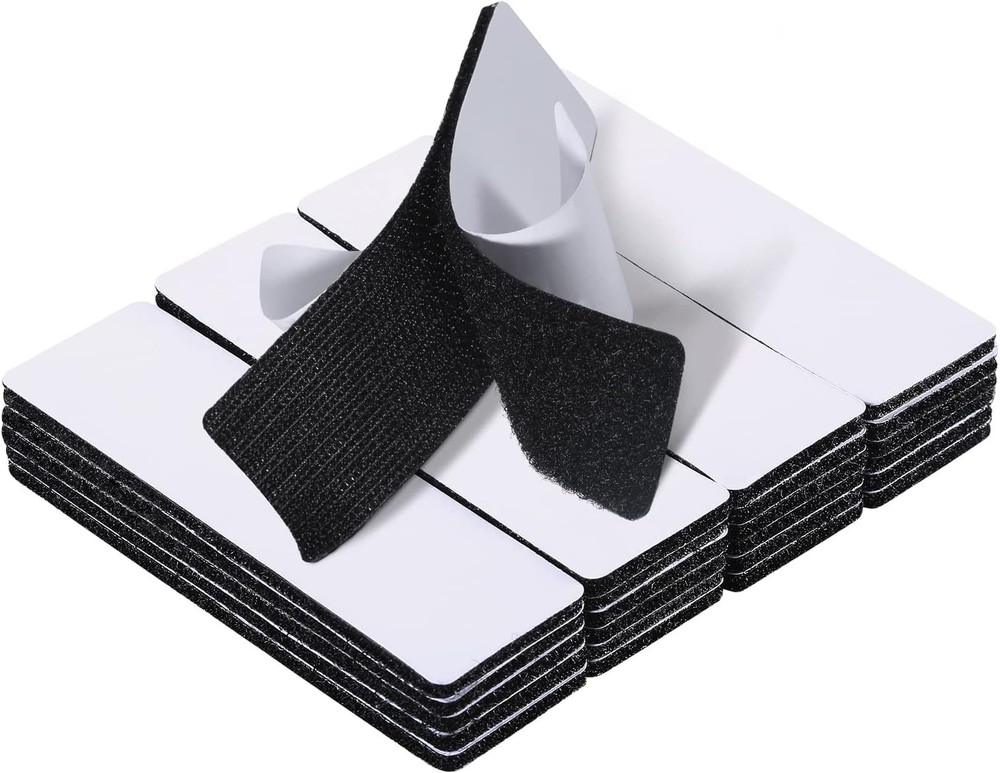 Versatile 1x4 Inch Adhesive Hook and Loop Strips - 20 Sets for Easy Mounting
