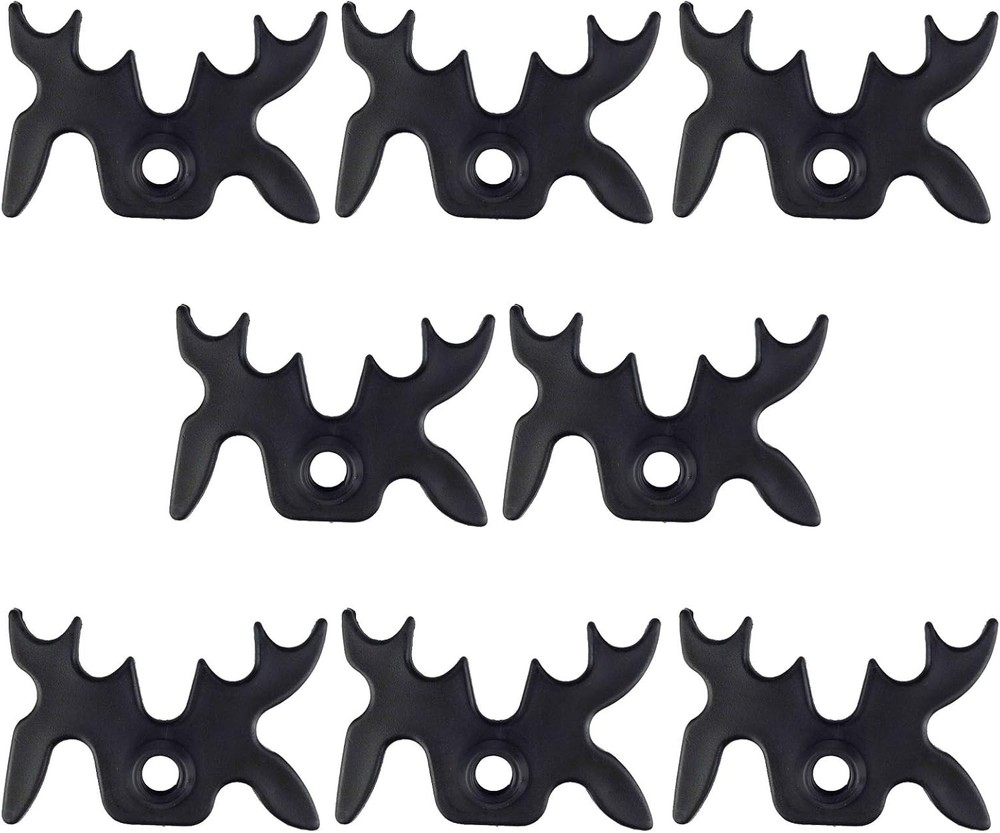 8 Pack Plastic Moosehead Pool Billiard Cue Bridge Head Black