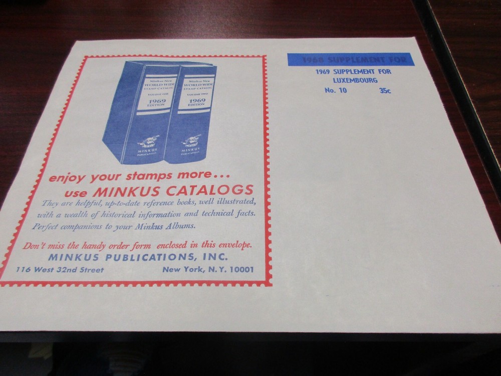 "MINKUS" 1969  SUPPLEMENT  LUXEMBOURG  #10  W/FREE SHIPPING!!!