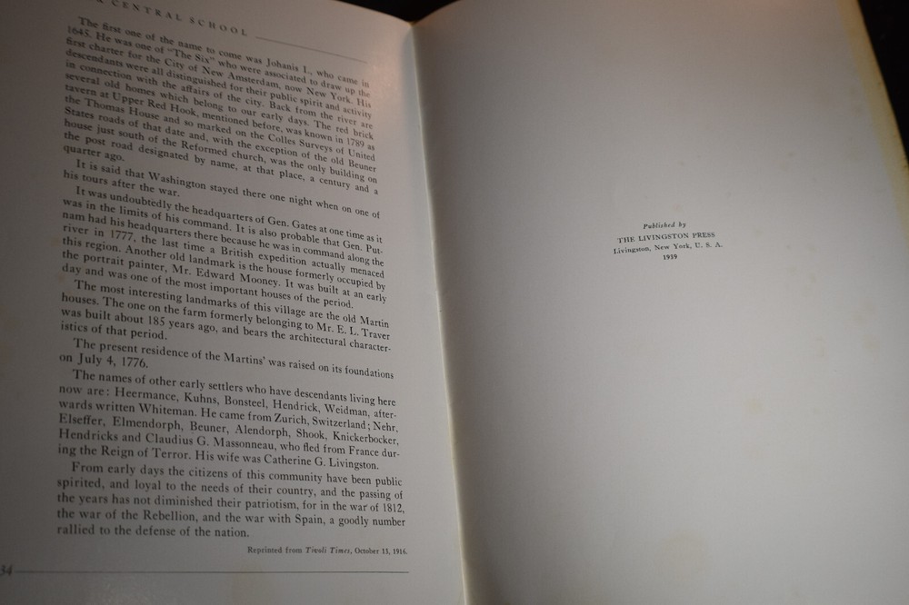 1939 Red Hook School District Dedication Exercises Booklet