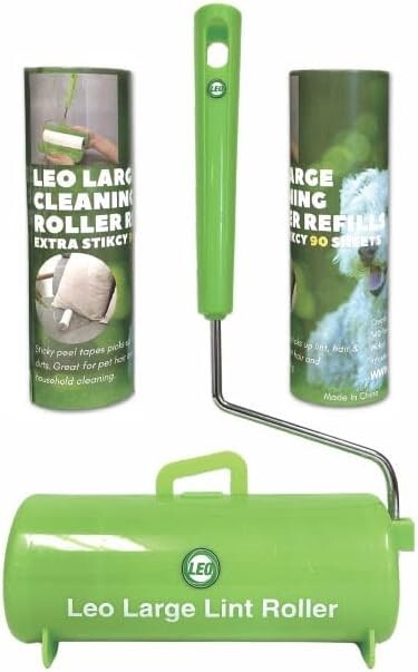 Leo 6.3-Inch-Wide Large Lint Roller Extra Sticky Large Surface Lint Roller