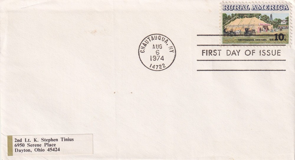 STAMP US SCOTT 1505 "Rural America-Tent" 10 CENT 1974 FDC - C
