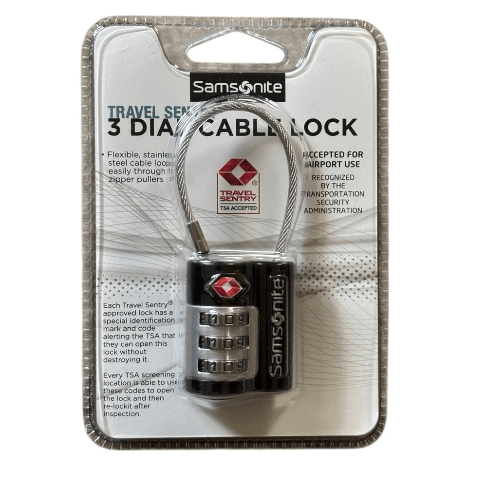 Samsonite Travel Sentry 3 Dial Cable Lock *New*
