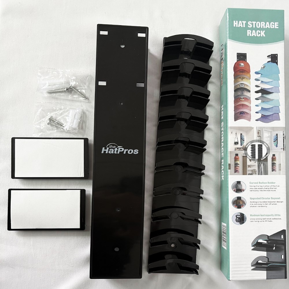 The Hat Organizer Rack w/ Curved Button Holder & Circular Bayonet Pack of 2