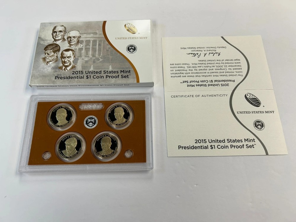 2007-2016 Complete Proof Sets Presidential Dollar Proof Sets with Boxes + COAs