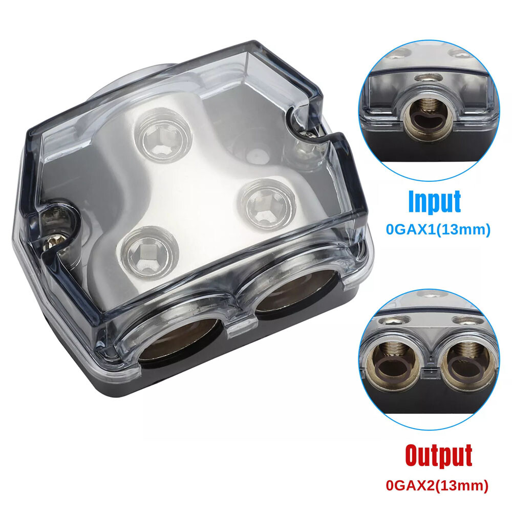 Screw Down Clamps Car Audio Distribution Block 1 In 2 Outlets Easy Installation