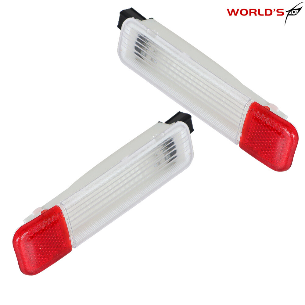 For 01-06 Chevy Silverado GMC Sierra Pair Plastic Door Reflector Light Panel L+R