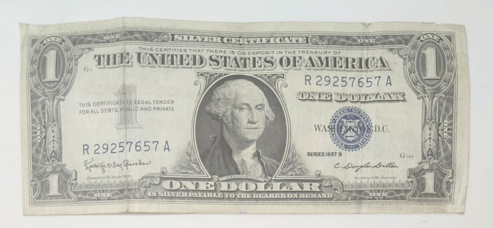 $1 Silver Certificate 1957B Blue Seal