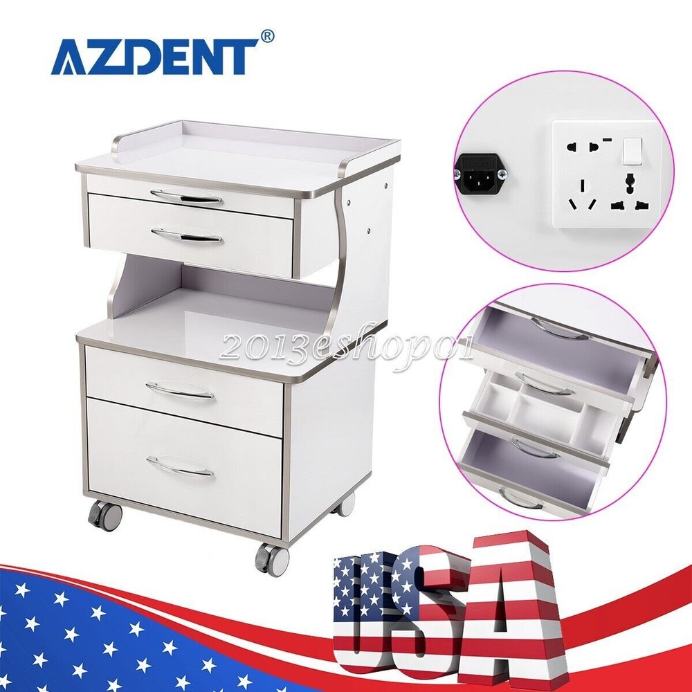 FDA Dental Unit Chair Computer Controlled+Dentist Stool/Rolling Tool Cart