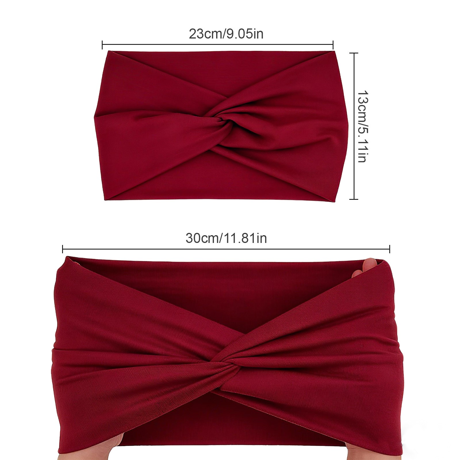 10 PCS Soft Elastic Headbands Unisex Wide Sports Hair Bands for Gym Running Yoga