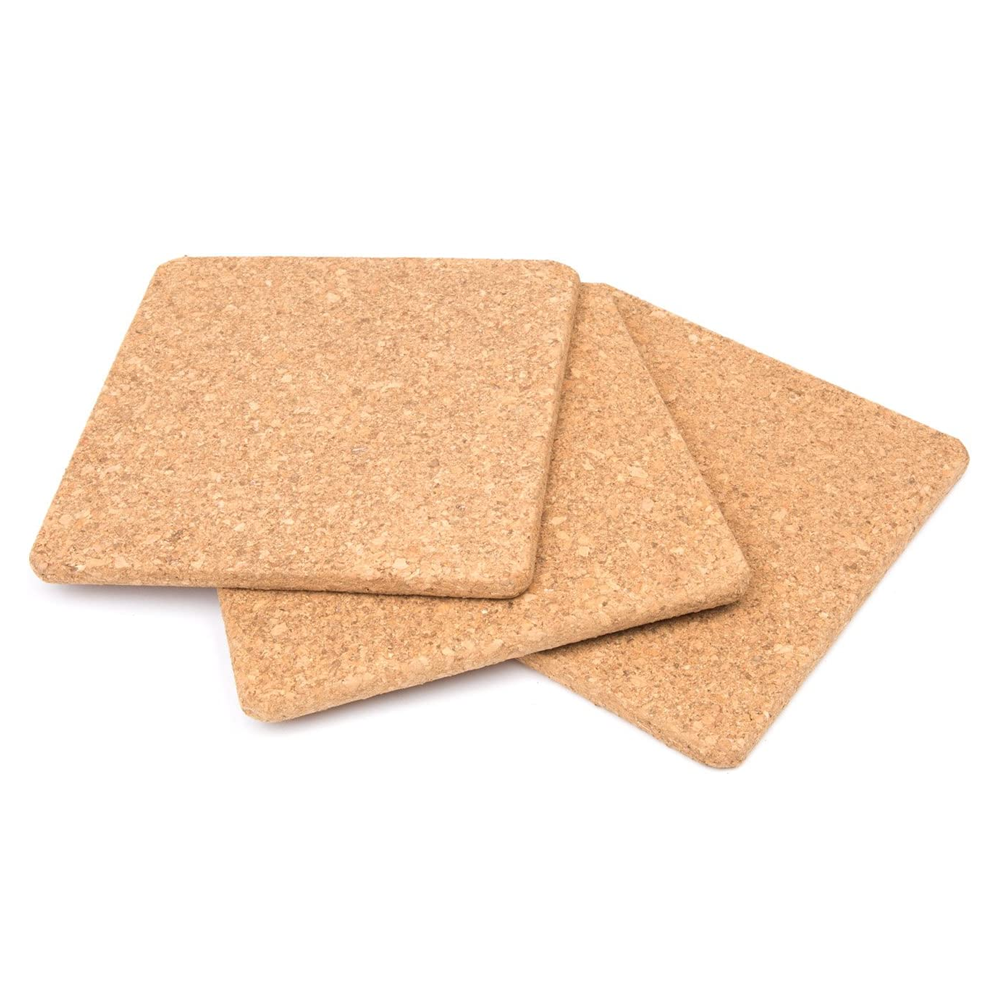 Fox Run Square Cork Trivets, Set of 3 (4441)
