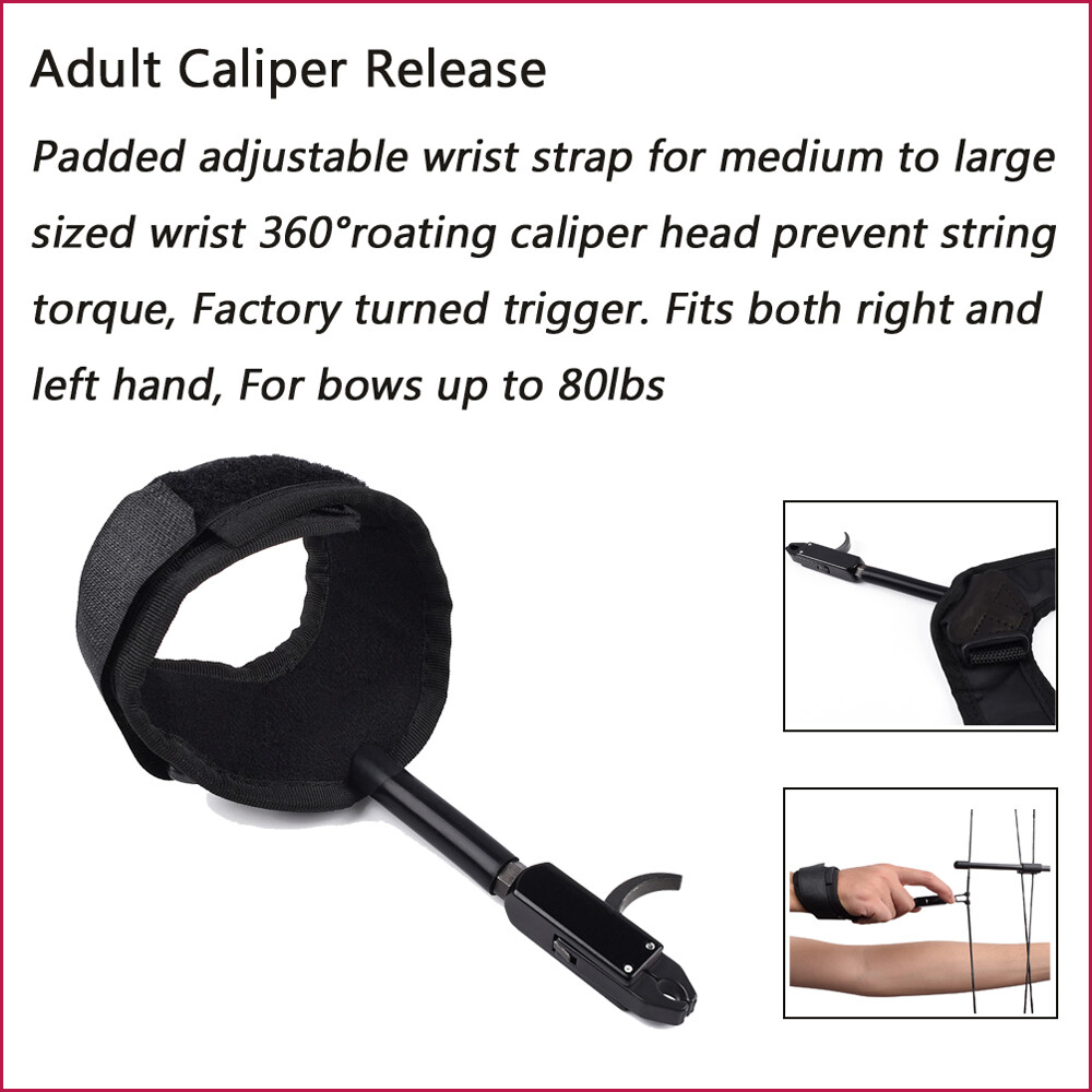 Compound Bow Caliper Release Aid Trigger Wrist Strap Accessories Archery RH/LH