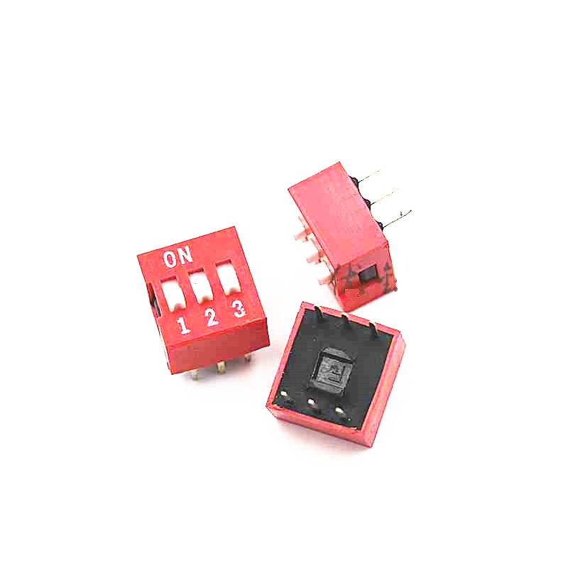 100Pcs Slide Type Switch Module 2.54mm 3-Bit 3 Position Way DIP Red Pitch