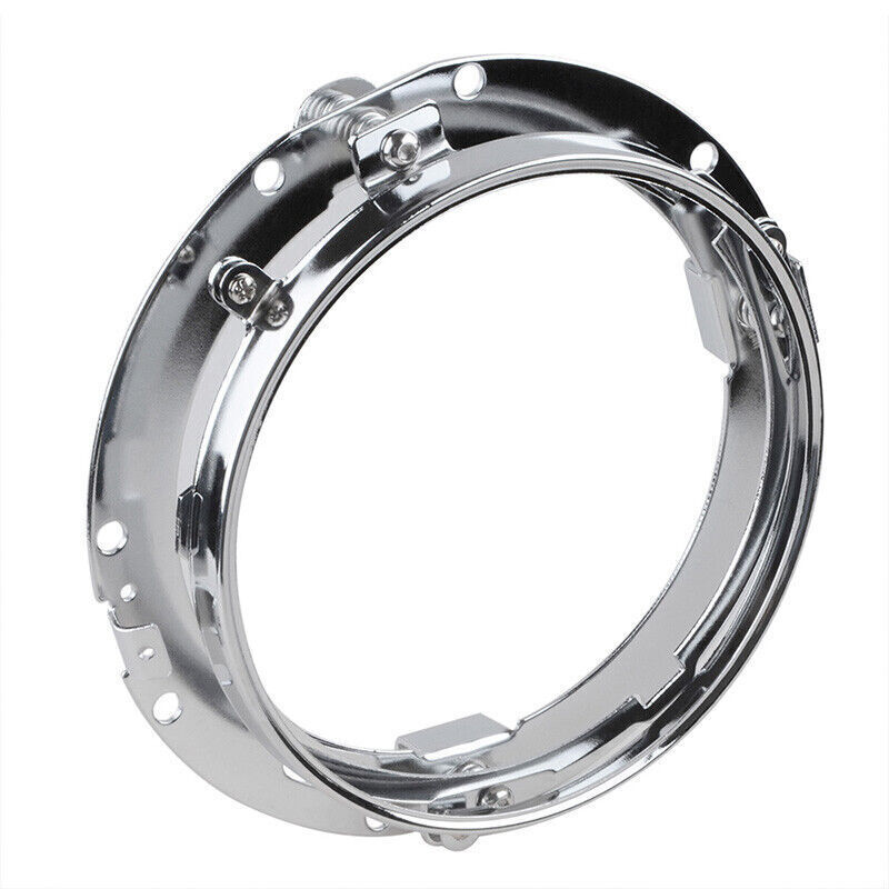 Round 7" Inch LED Headlight Mounting Ring Bracket Adapter Chrome fit for Harley