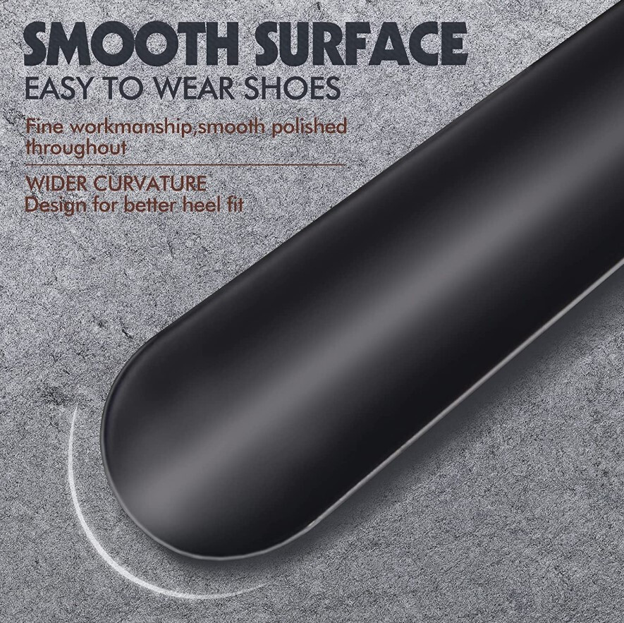 Extra Long Shoe Horn Long Handle Metal Long Shoehorn for Boots Men Women 16.5"