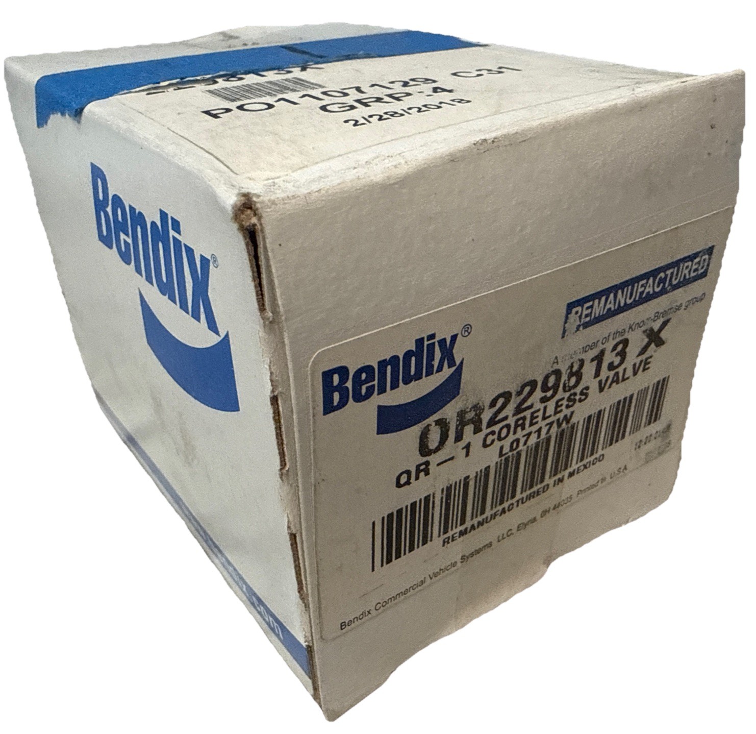 Bendix OR229813X 229813X Quick Coreless Valve Type QR-1 Genuine OEM Reman