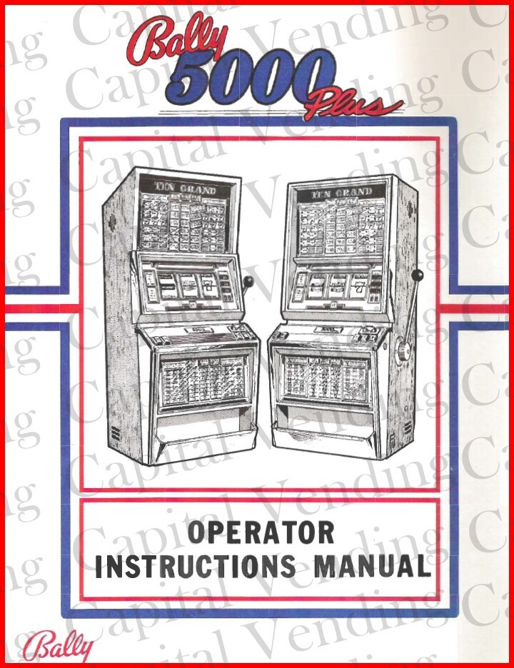 Bally 5000 Plus Operator Instructions Manual 84 pages - You Select Option
