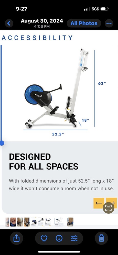rowing machine Xterra Erg700