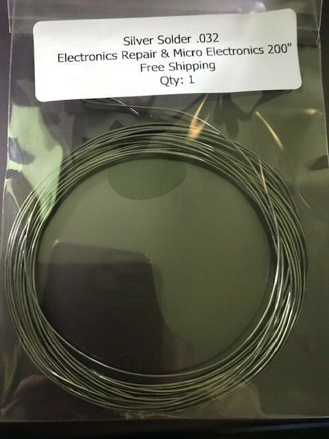 Silver Solder .032 for Electronics Repair & Micro Electronics 200" + Flux Pac