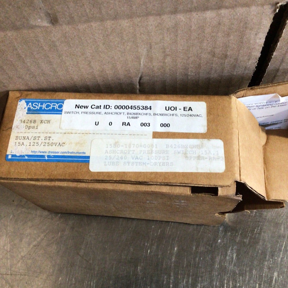 Ashcroft B426B XCH ￼pressure Switch NOS