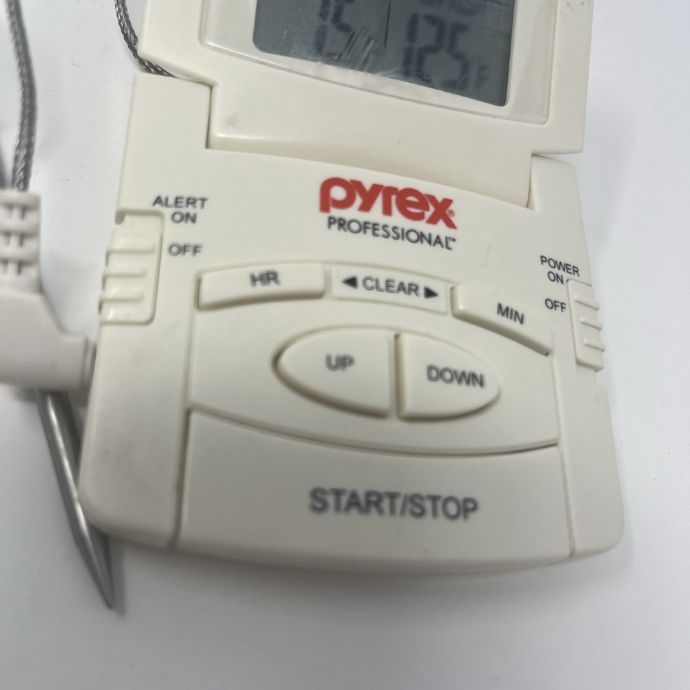 Pyrex Professional Programmable Digital Meat Timer Magnetic With Probe