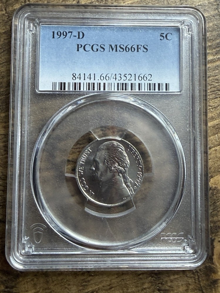 🇺🇸1997 D - 5c Jefferson  - PCGS - MS 66 FS