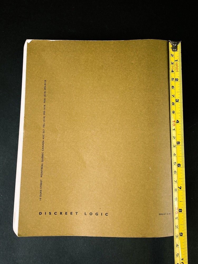 Discreet Logic Smoke User’s Guide Manual Video Editing Post Production Software