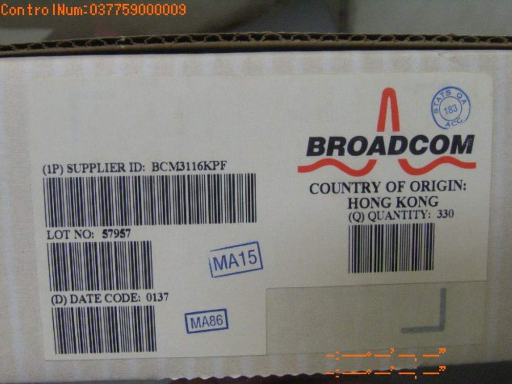 BCM3116KPF - BROADCOM - SPECIALTY TELECOM CIRCUIT, PQFP100 ( 5 pcs