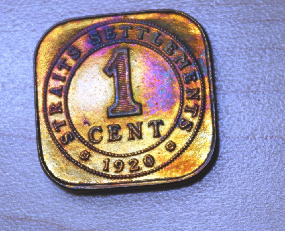 1920 Straits Settlements 1 Cent George V