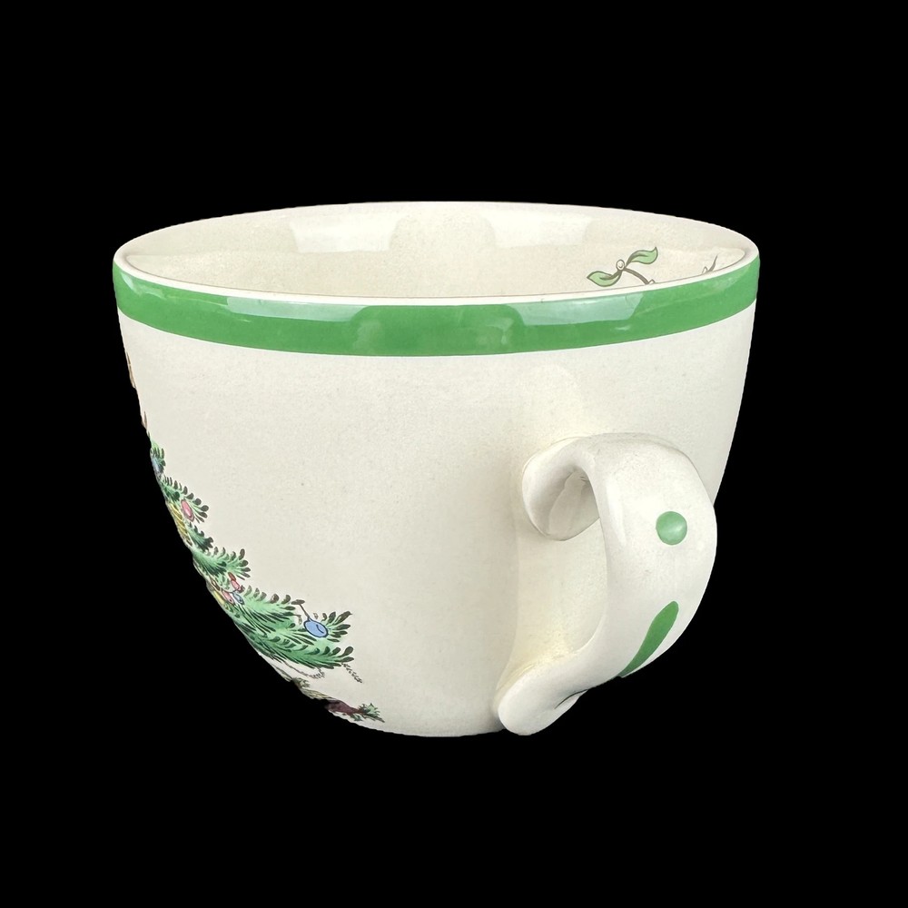 Spode CHRISTMAS TREE (Green Trim) Flat Cup