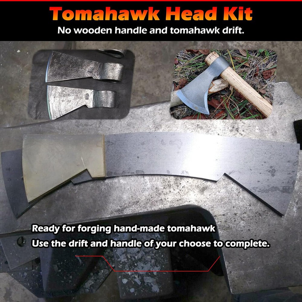 4Pack Tomahawk Head Kit Throwing Axe Tactical Fixed Blade Axe Hatchet Hawk Maker