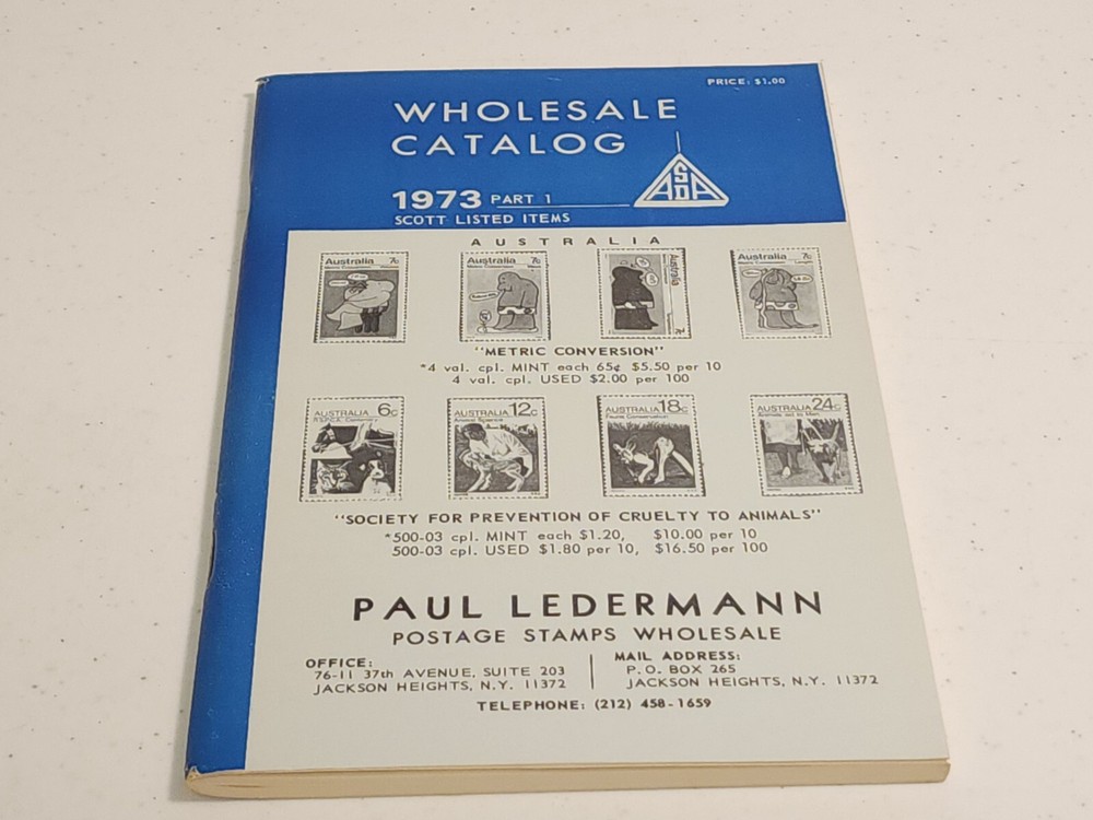 Paul Ledermann wholesale catalog 1973 paperback Scott Listed Items