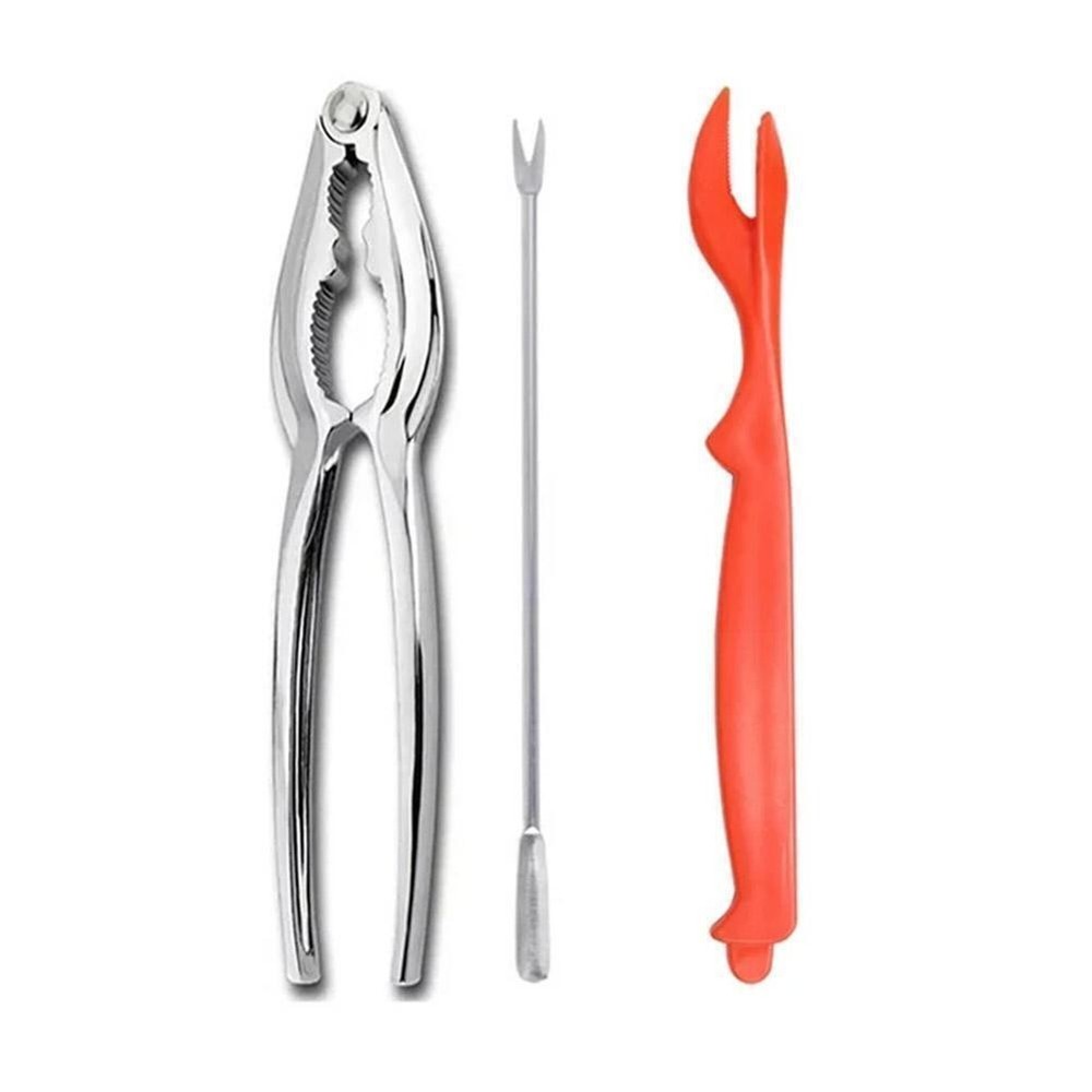 3pcs Seafood Tools Crab Crackers Nut Cracker Forks Q1J1 P5F-.HOT Shellfish -