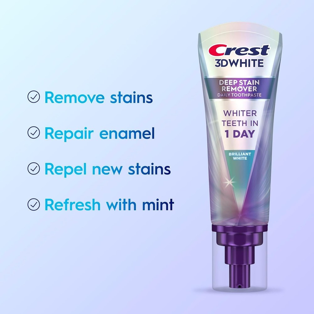 Crest 3D White Brilliance Toothpaste, 3.1oz, 2 Pack