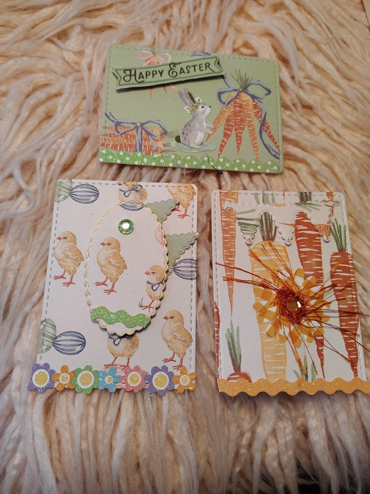 Handmade Junk Journal Happy Easter Bunny Chicks Carrots Tags Shabby Chic Spring
