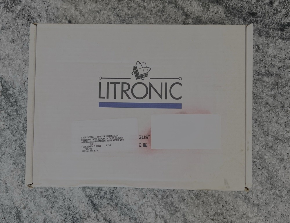 Argus 2102 Fortezza Litronic PCMCIA External Card Reader Complete NIB 1996
