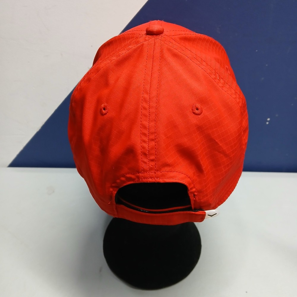 Callaway Stitch Magnet Golf Hat Mens Red White Classic Adjustable Hook & Loop