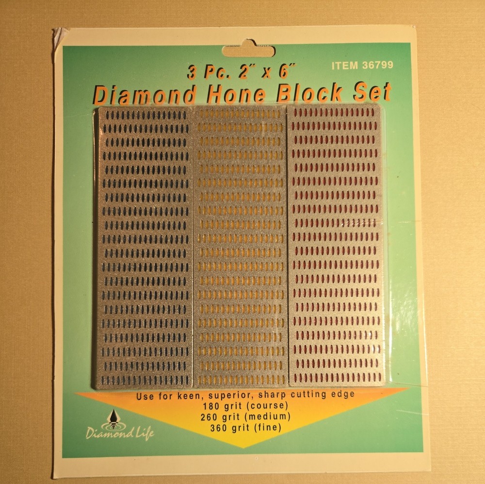 3pc 2 X6 DIAMOND HONE BLOCK SET SHARPENING DIAMOND LIFE STONE