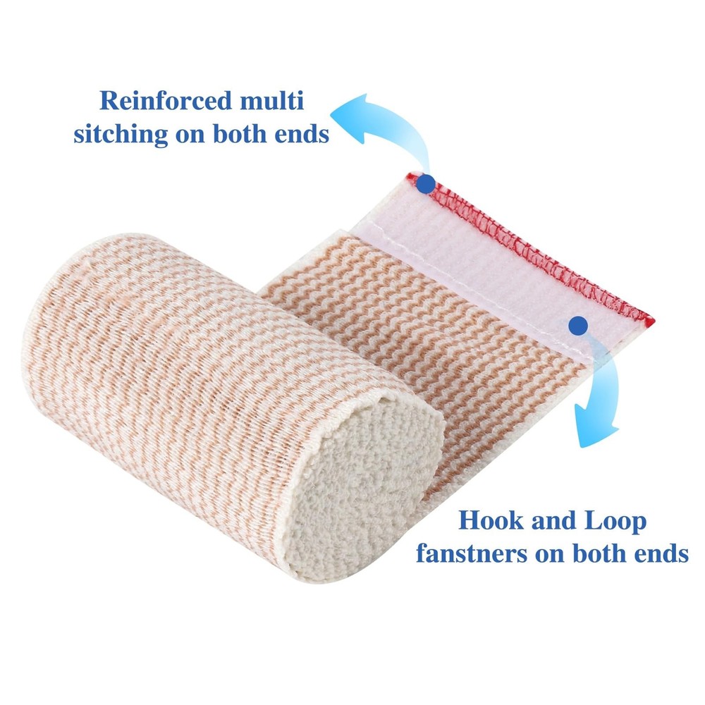 6 Pack Premium Elastic Bandage Wrap, Compression Wrap for Legs,...