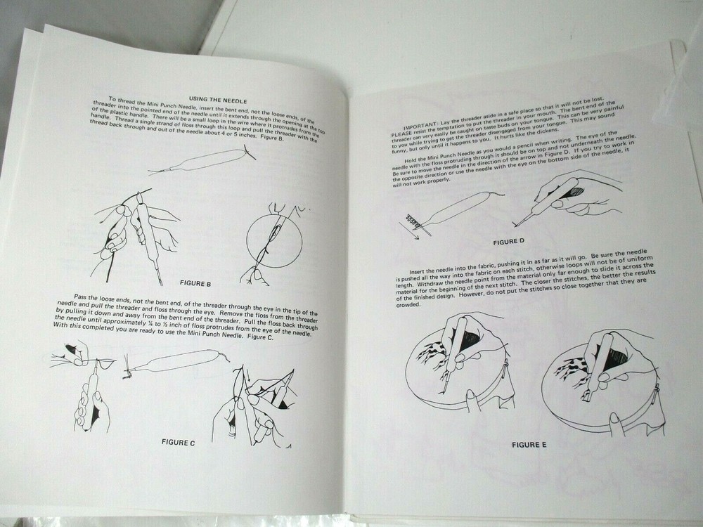 Loop Embroidery Jonell's Transfer Patterns Book and Instructions Vintage Craft
