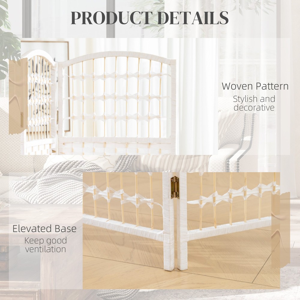 8 Panel Room Divider Folding Privacy Screen 5.6' Room Separator