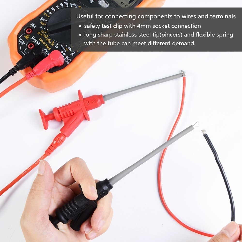 Safety Multimeter Probe Set with Alligator Clips