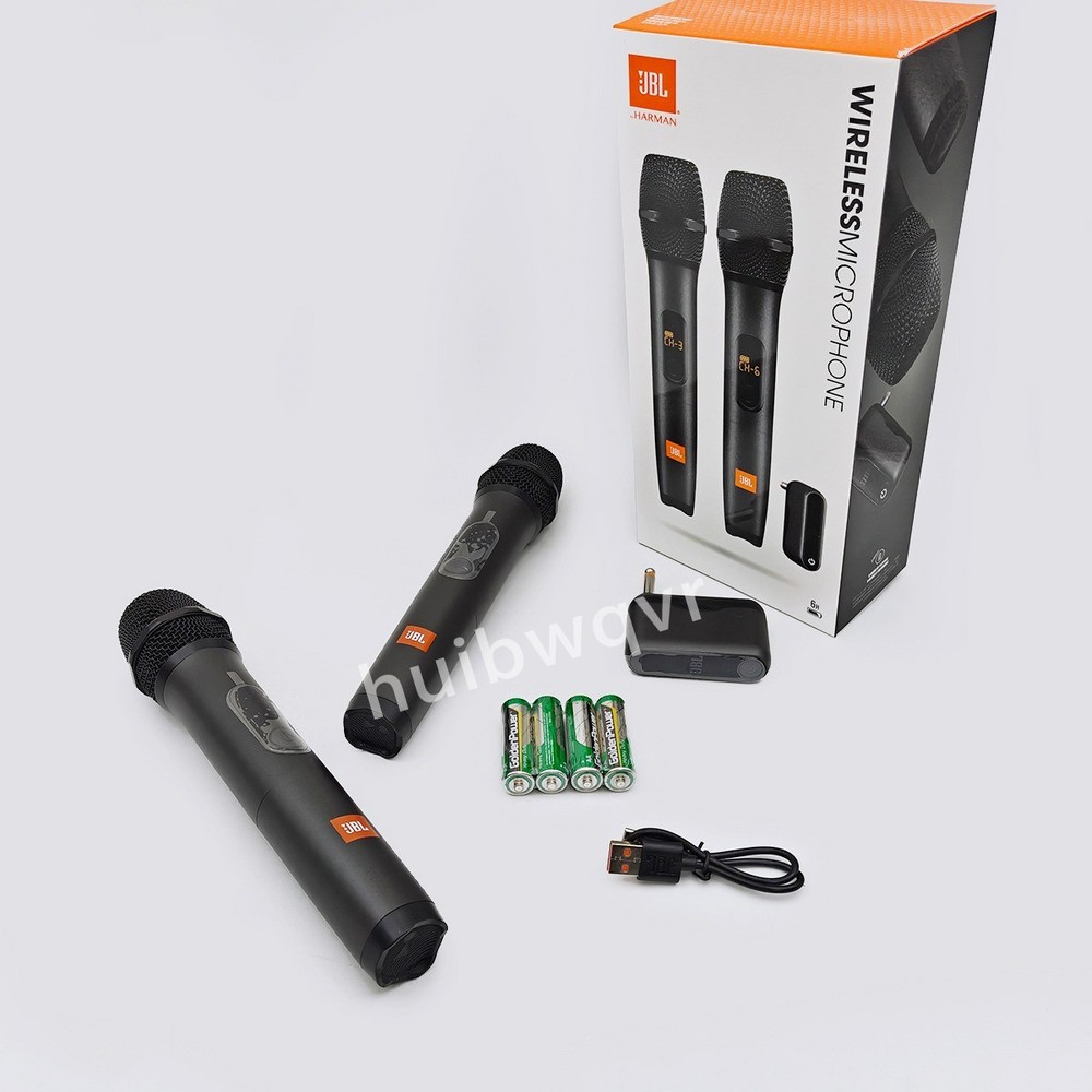 JBLWIRELESSMICAM 2 Wireless Dynamic Microphones With Dual-Channel Receiver NEW