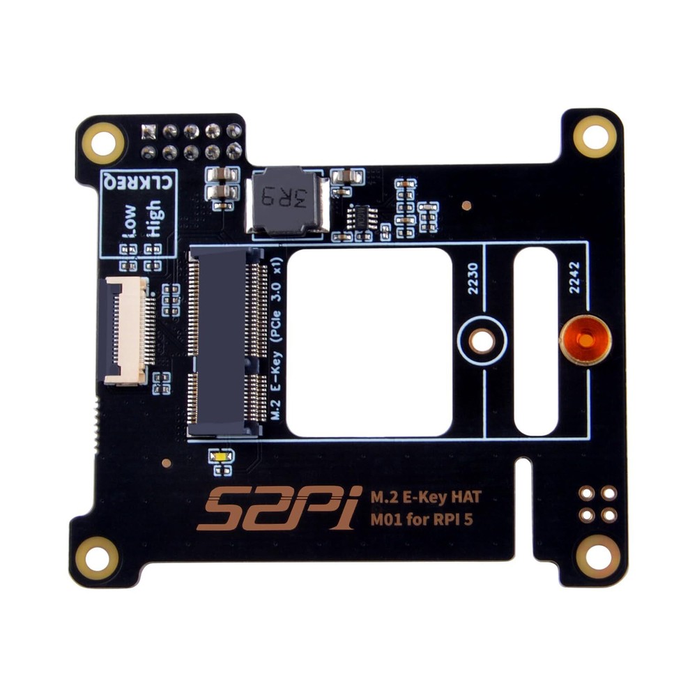 M01 PCIe M.2 E-Key NVMe SSD PCIe Peripheral Board for Raspberry Pi 5 Support ...