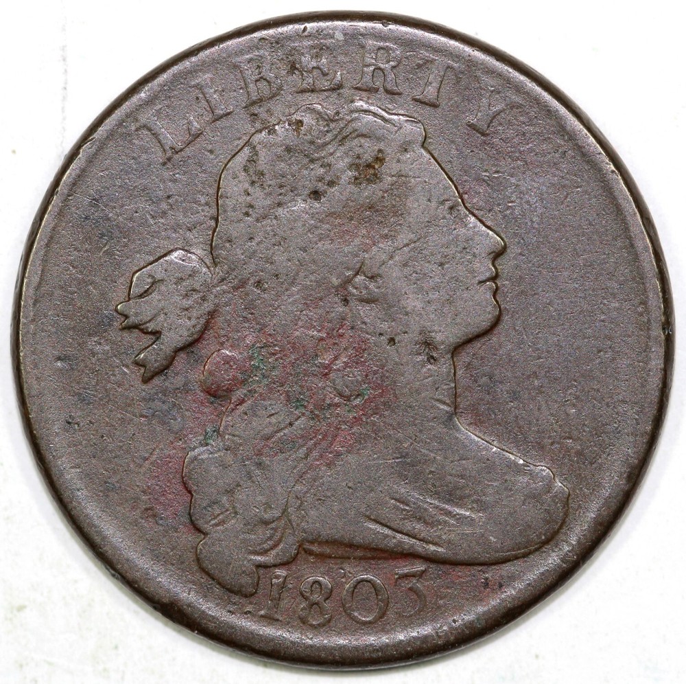 1803 1c S-259 Draped Bust Large Cent *Ghost 3*