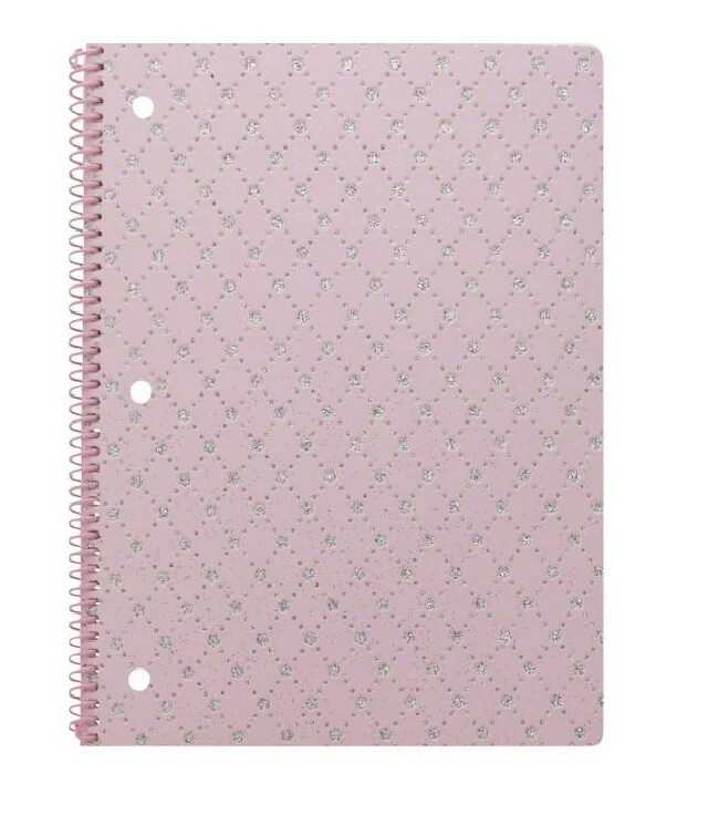 UStyle Diamond & Glitter (8-1/2"x10.5" ) Notebook, 80 Sheets, Dropdown