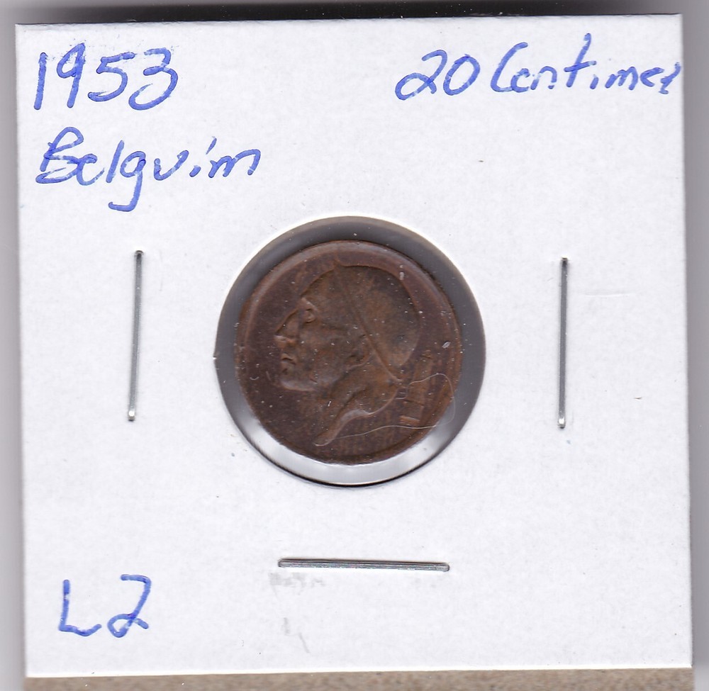 1953 Belgium 20 Centimes L2