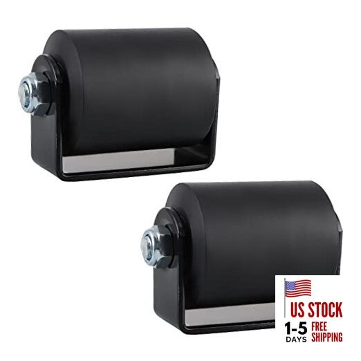 Skelang 2 Pcs Slide Gate Guide Roller, 3" Rolling Gates Guider with C Bracket,